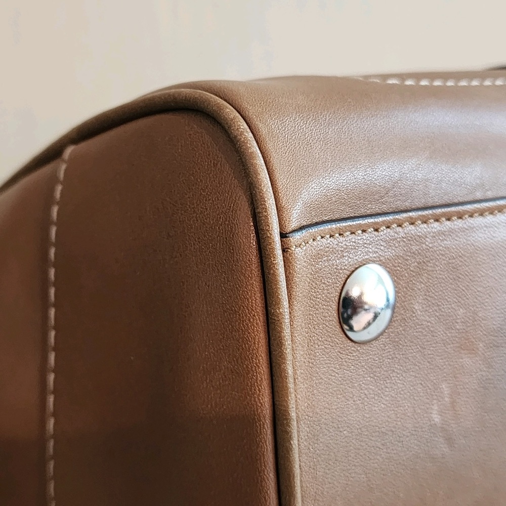 Coach Hamilton Burnished Glove Tanned Genuine Leather Satchel Handbag Like New - Picture 10 of 16